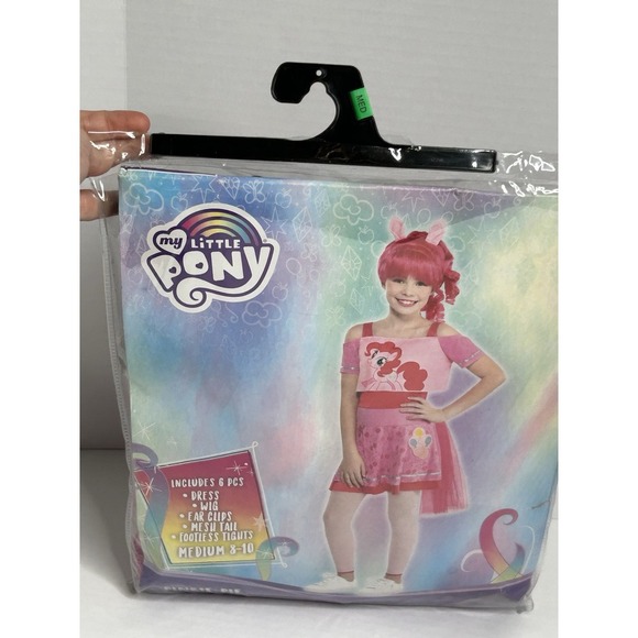 My Little Pony Pinkie Pie Halloween Costume Girls Medium 8-10 Dress, Wig, + More - Picture 2 of 8